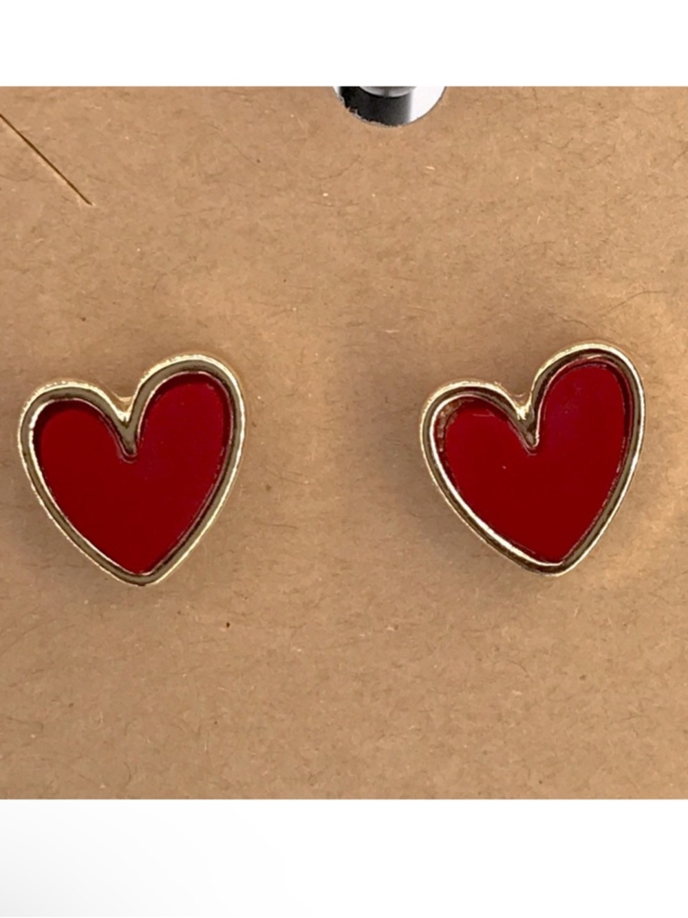 Heart Enamel Stud Earrings